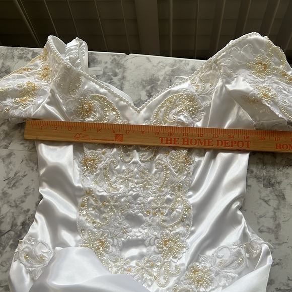 NWOT ALFRED ANGELO VTG white embellished dress size small ? no size tag - Picture 9 of 9